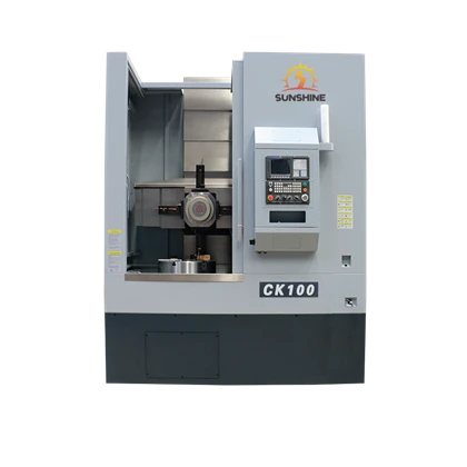 CK100 CNC مخرطة عمودية مقياس الصلب CNC مخرطة عمودية عالية الكثافة قطع طبلة الفرامل صمام المعالجة